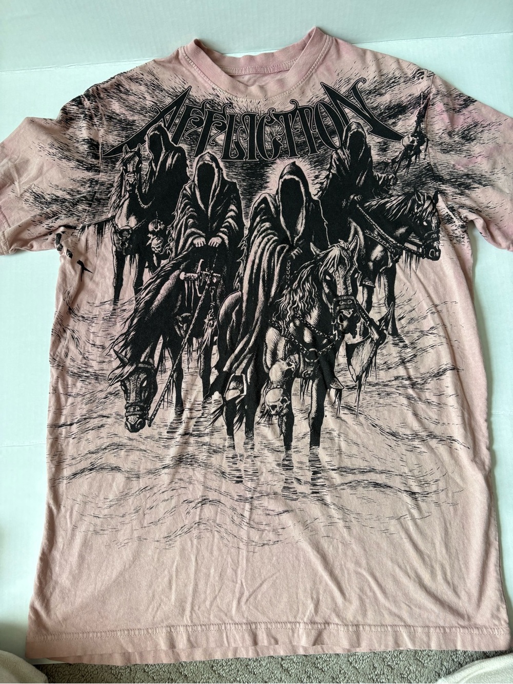Affliction Live Fast Four Horsemen Graphic Tee Medium Y2K Made USA